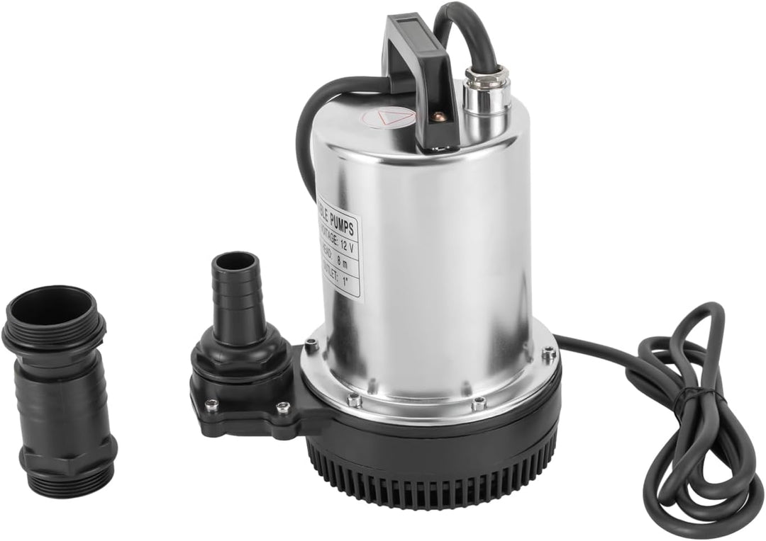 Tauchpumpe Gartenpumpe Wasserpumpe DC 12V 160W 3000rpm 50L/min Förderhöhe: 8m Auslass-Durchmesser: 2