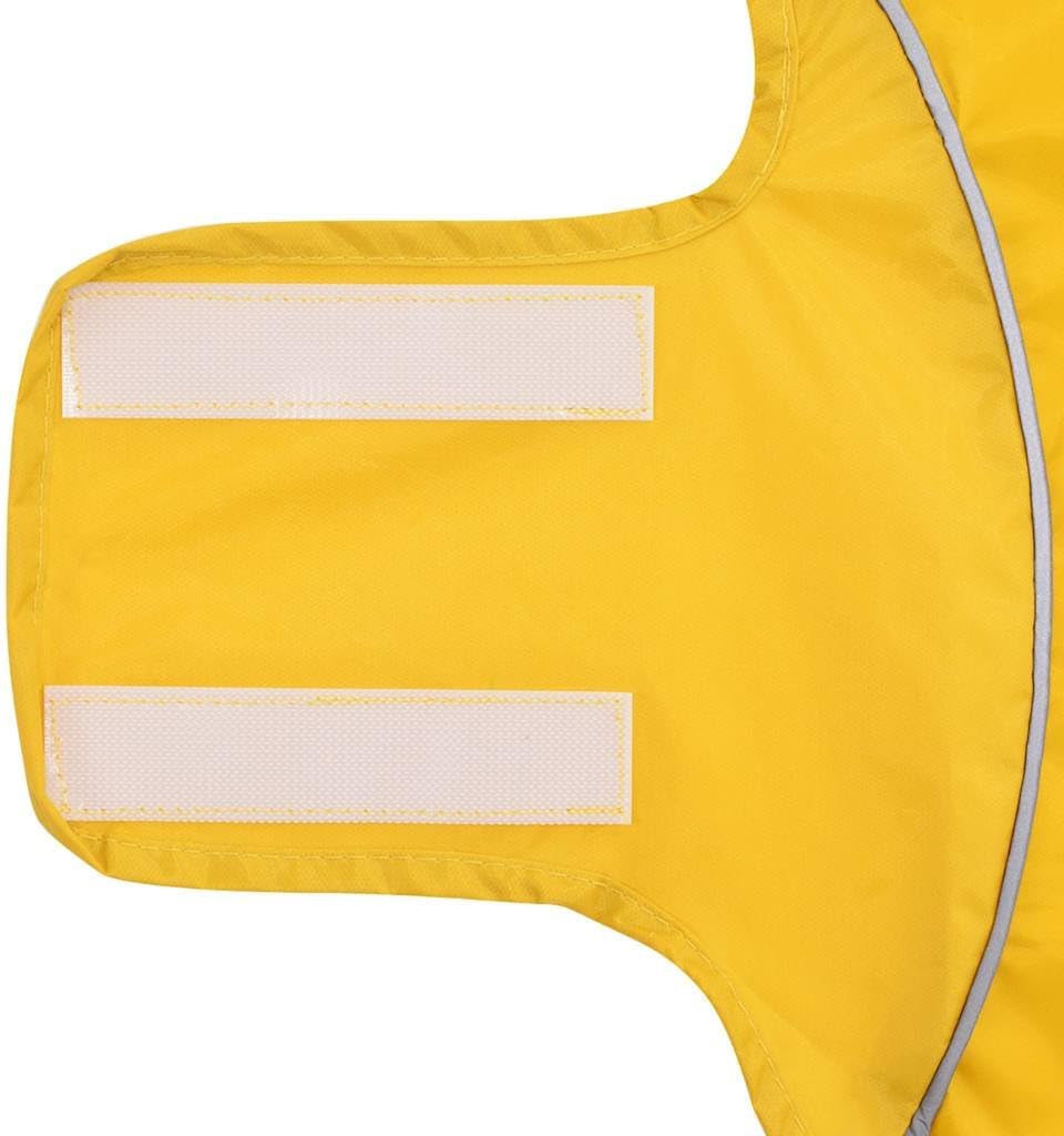 vidaXL Hunde Regenmantel mit Reflexstreifen Polyester Gelb M, Hundemantel, Hundejacke, Regenjacke fü