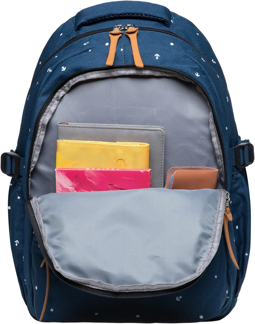 KAUKKO Schöner und durchdachter Rucksack mit 15 Zoll Laptopfach für Schule, Universität, 22 Liter Bl