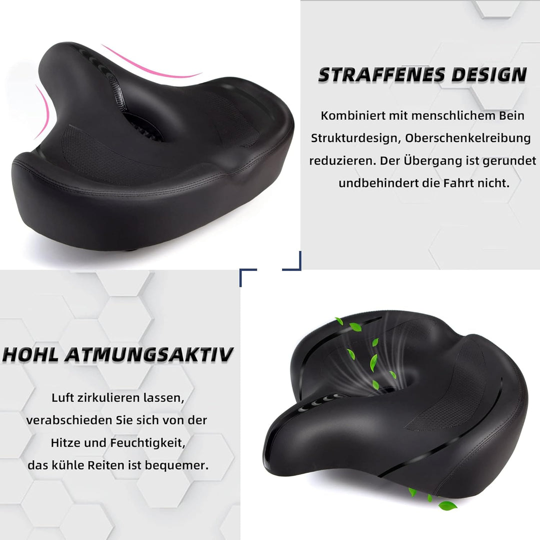 CDYWD Übergrosser Fahrradsattel Herren Damen - Bequem, Extra Breit, Weich Polster Fahrrad Sattel, At