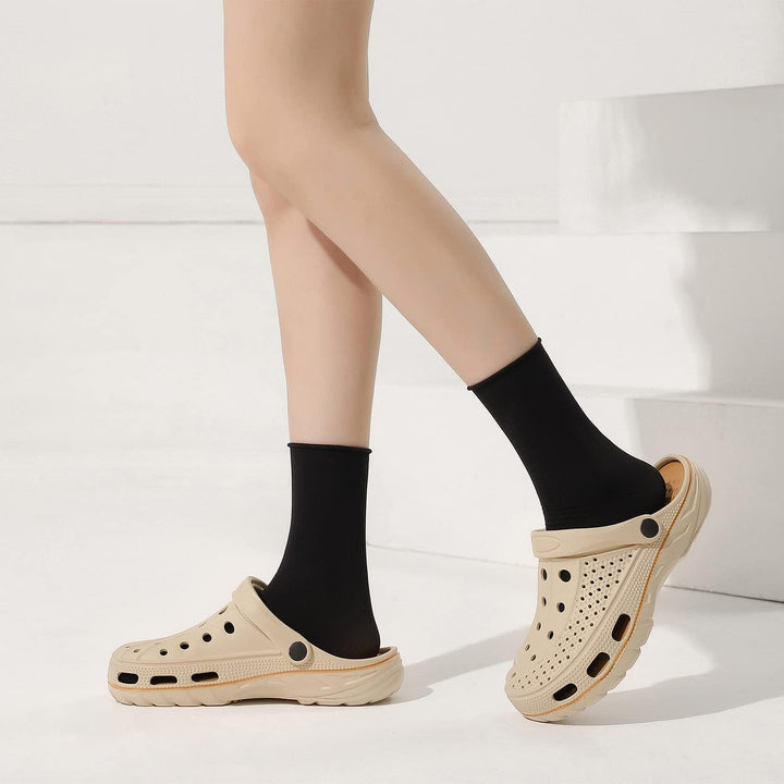 Unisex Clogs Pantoletten Sommer Hausschuhe Strand Sandalen Gartenschuhe mit Fussbett aus Weichem 38/