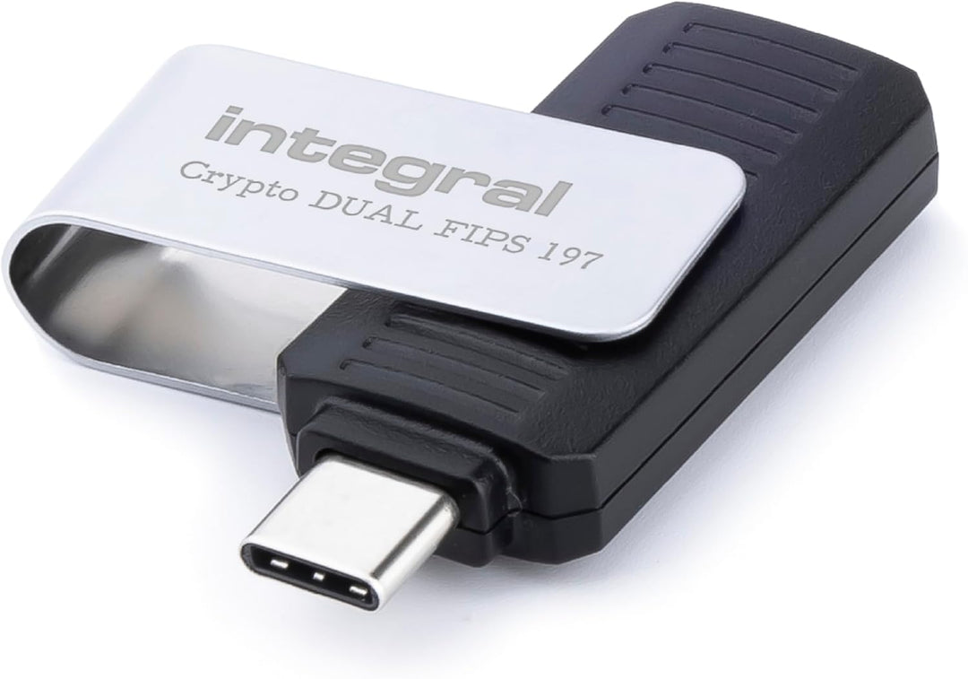 Integral 64GB Crypto-C Dual Verschlüsselter USB-Flash-Speicherstick, AES-XTS 256-Bit Hardware-versch