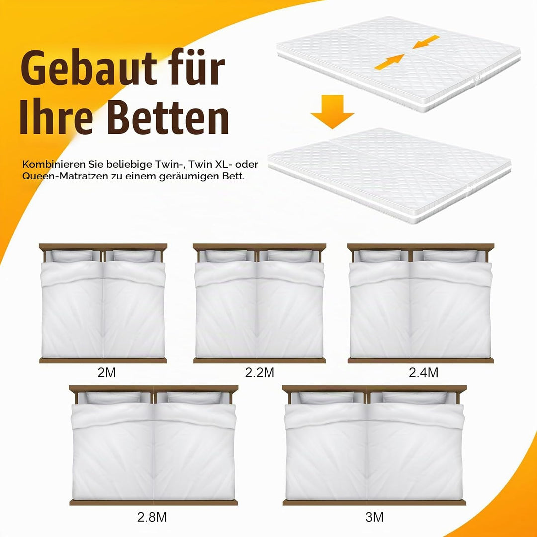 ImnBest Matratzenhalter | Matratzenhalter | Doppelbettbrücke | Bettbrücke | Verbindet Zwei Matratzen