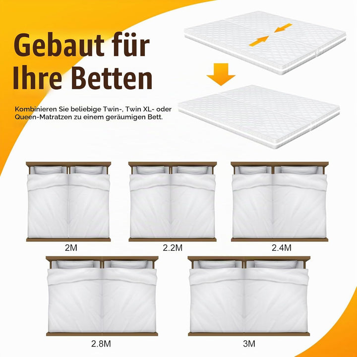 ImnBest Matratzenhalter | Matratzenhalter | Doppelbettbrücke | Bettbrücke | Verbindet Zwei Matratzen