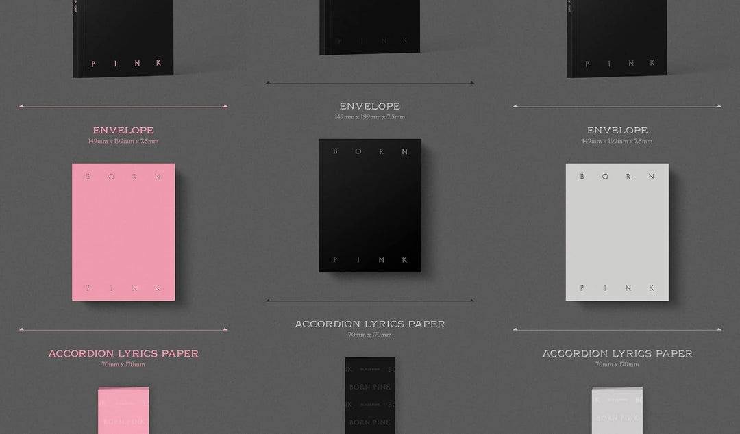 DREAMUS Blackpink Born Pink 2nd Album Box Set Version CD + Poster Fotobuch Akkordeon-Liedtext Papier
