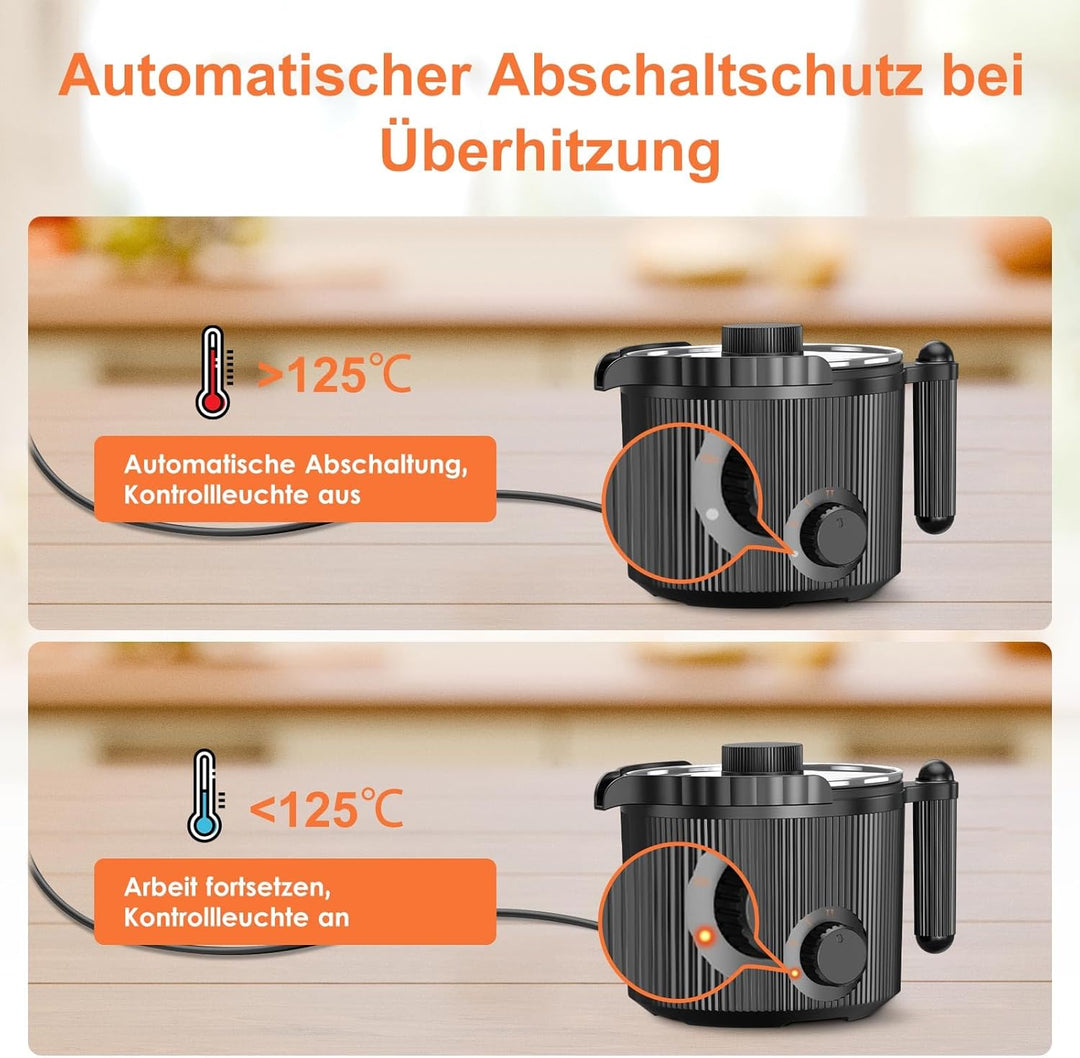 venpow Wachsschmelztopf mit Ausgiesser, kerzen selber machen set für erwachsene Anfänger, 1,5L gross