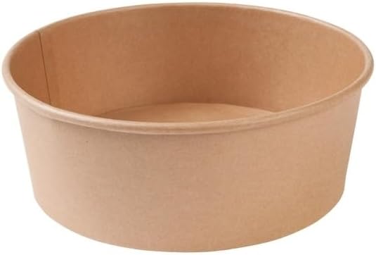 GREENBOX Einweg Salatschale Bio Einweggeschirr Suppen-Schale braun rund 1000 ml I Kompostierbare Sch