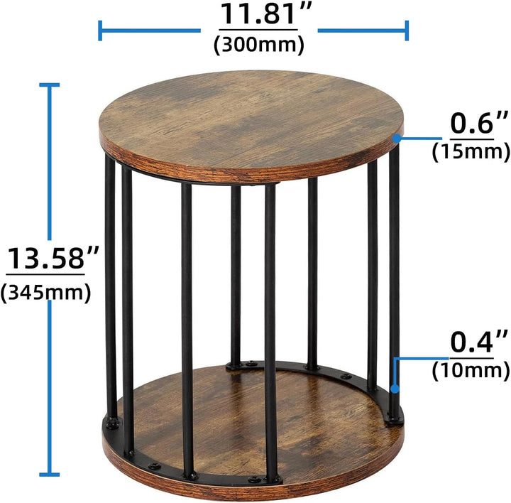 HDANI Rund Pflanzenständer Metall 35cm,Solider und Robuster Blumenständer für Wohnzimmer, Garten,Bal