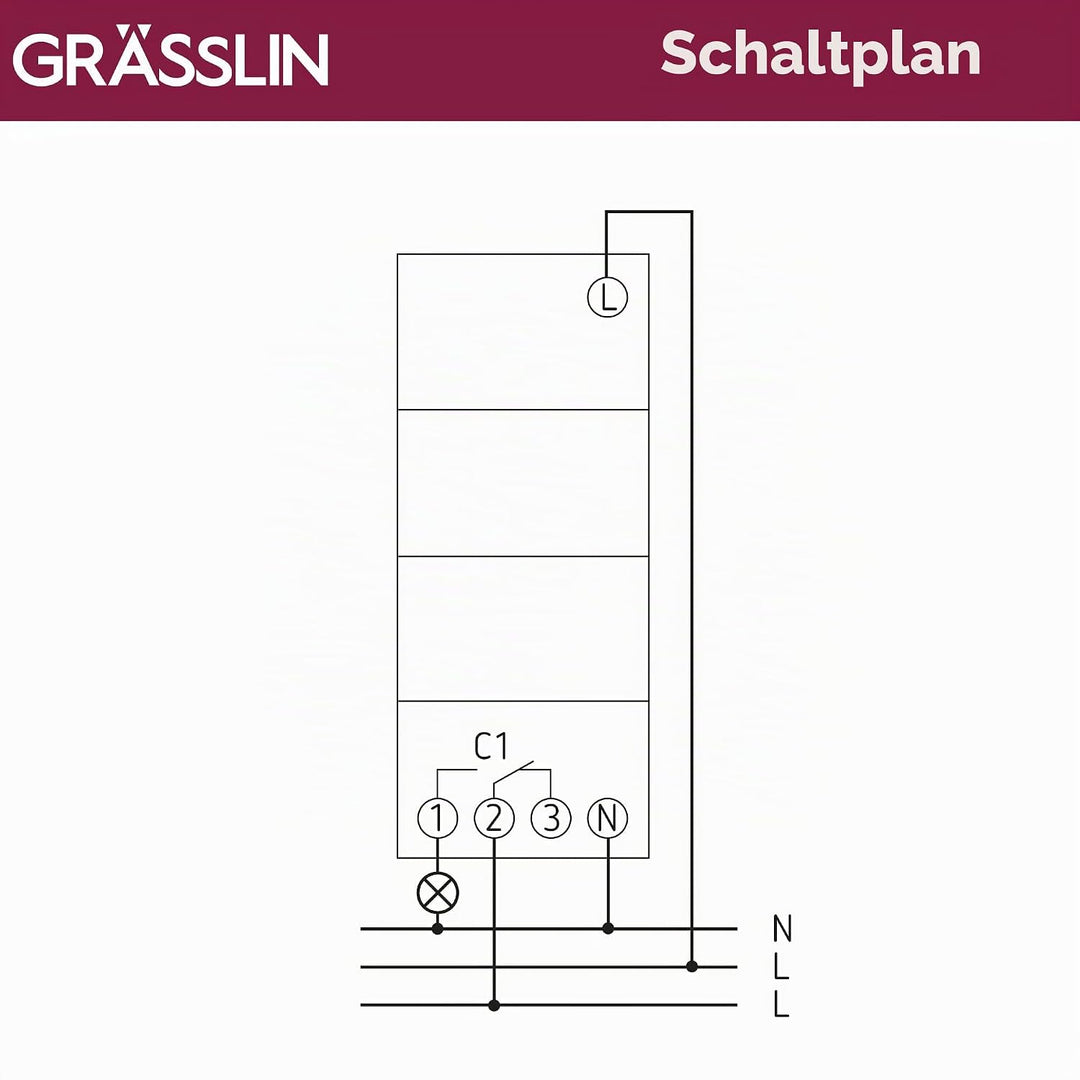 Grässlin 43.03.0001.1 talento smart C15 - Digitale Astro-Schaltuhr mit Bluetooth, App-Programmierung