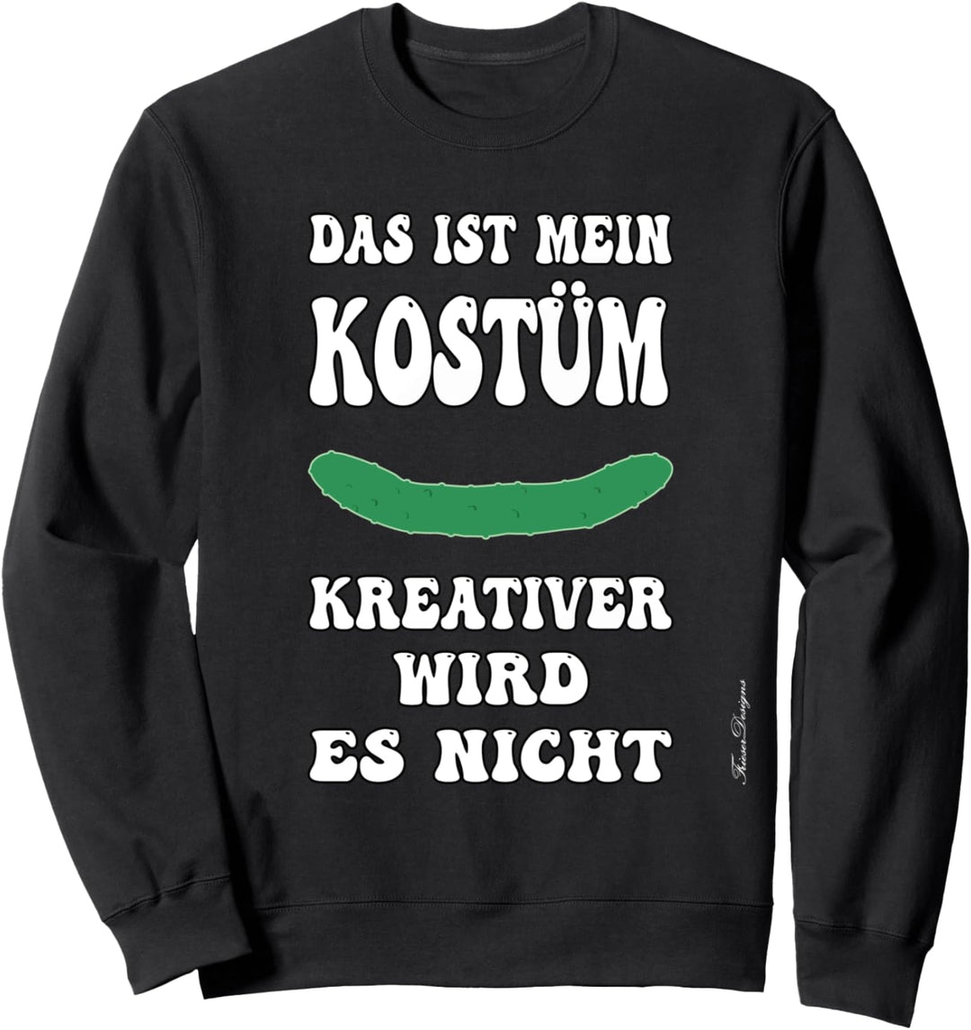 Das etwas andere Gurken Kostüm für Faule lustiges Faschings Sweatshirt