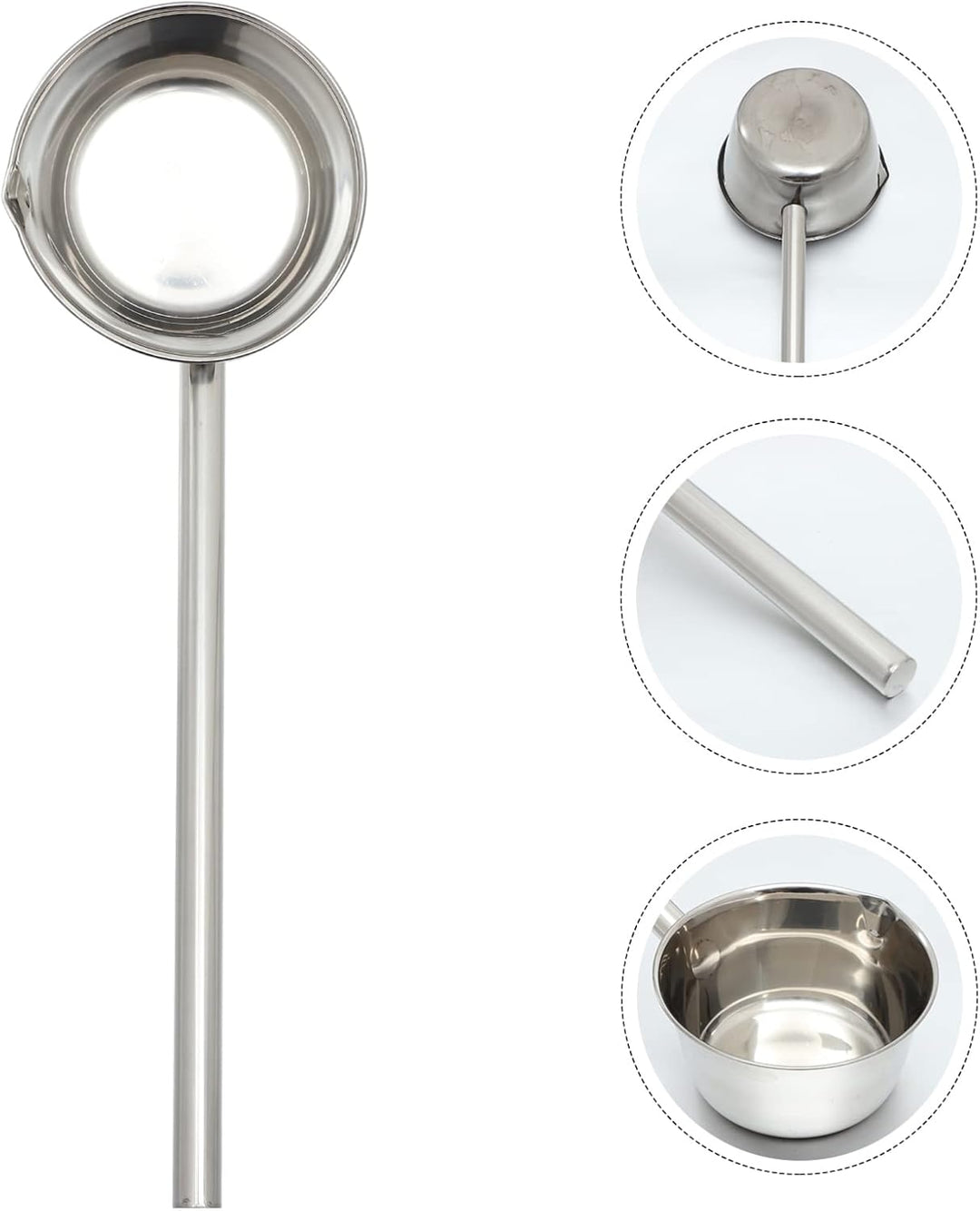 HEMOTON Wasserschaufel Metall Aufgusskelle Edelstahl Wasserpfanne mit Langer Griff Retro Wasserlöffe