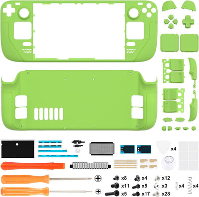 eXtremeRate Ersatz Front/Rückplatte&Tasten Set für Steam Deck, DIY-Full Gehäuse Case/Trigger D-Pad A