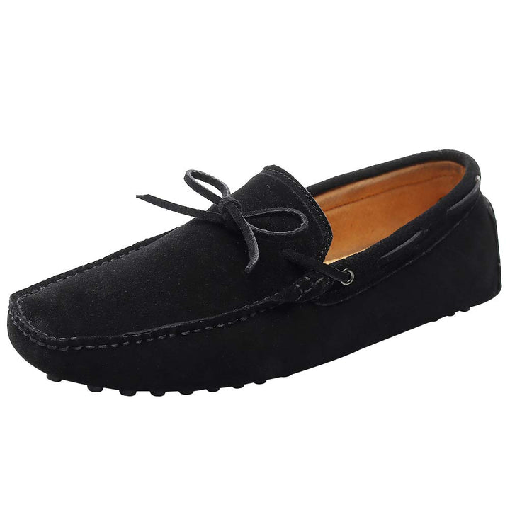 Jamron Herren Weich Wildleder Fahrschuhe Halbschuhe Handgefertigt Moccasin Slippers Grosse Grösse 41