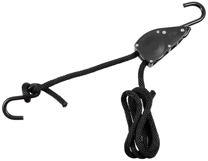 MFH Spannseil mit Ratschensicherung, schwarz (11 mm, 2 Meter), 11 mm, 2 Meter