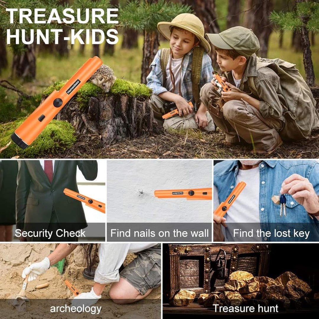 Homealexa Tragbar Metallsuchgerät, Metall PinPointer IP66 Wasserdichter mit eingebautem LED Indicato