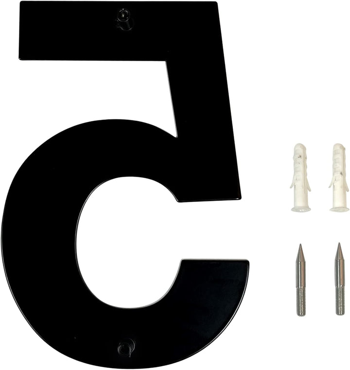 HASWARE 304 Edelstahl Moderne Hausnummer 8 Zoll/20cm Stilvolle Tür Alphabet Plakette für Strasse Hom