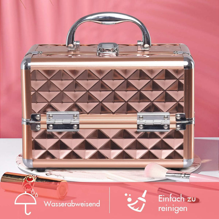 DREAMADE Kosmetikkoffer Mini, Schminkkoffer Make-up Multikoffer, Beauty Case, Make-up Box Kosmetikka