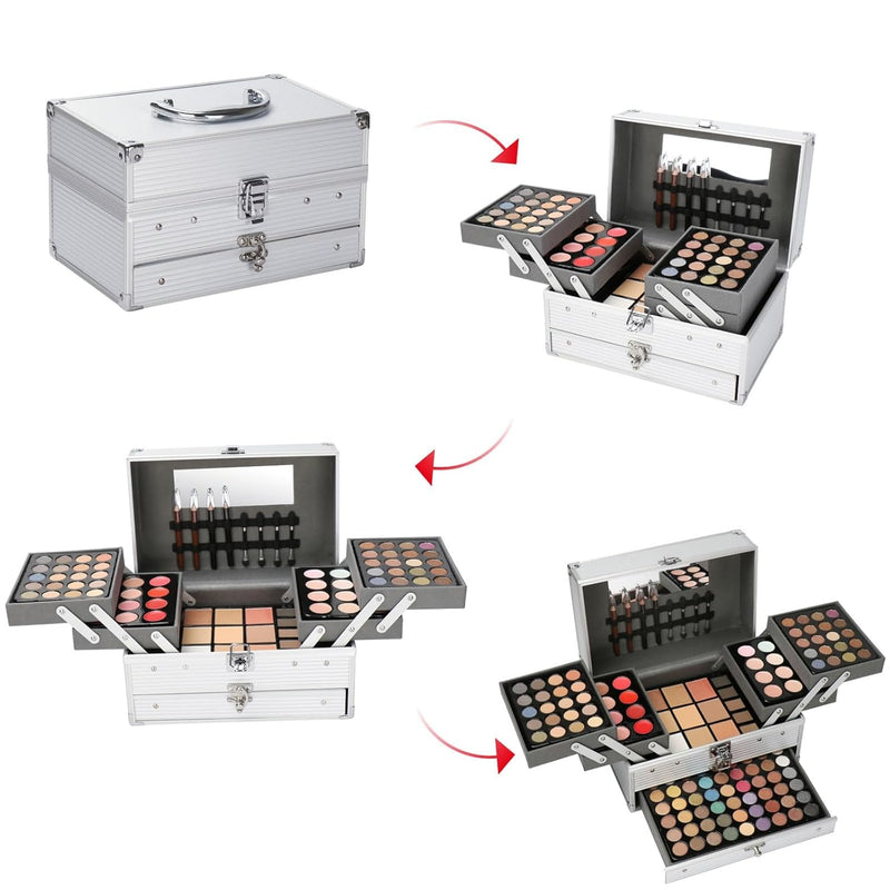 PhantomSky 132 Farben Schminkset, Cosmetics Schminkkoffer Mädchen Make Up Set für Teenager Kosmetik