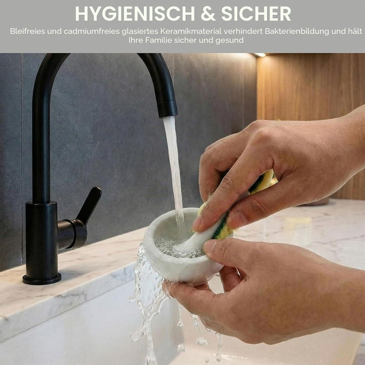 2 Sets Mörser mit Stössel, 60ml kleiner Mörser Zum Gewürze, Kräuter, Knoblauch, Nüssen, Für Küche un