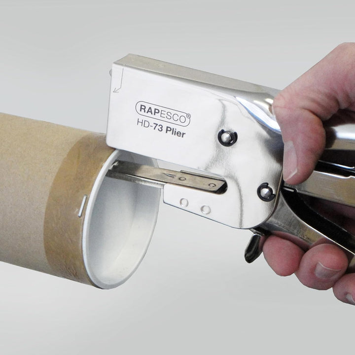 Rapesco 1169 HD-73 Hochleistungs Heftzange, verwendet Typ 73/6-12mm Heftklammern, Silber, Heftzange