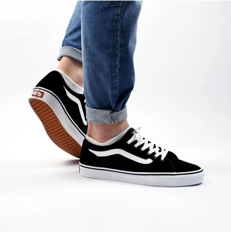 Vans Unisex Filmore Decon Sneaker 48 EU Suede Canvas Black White, 48 EU Suede Canvas Black White