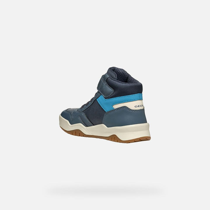 Geox Jungen J Perth Boy F Sneaker, Blau A