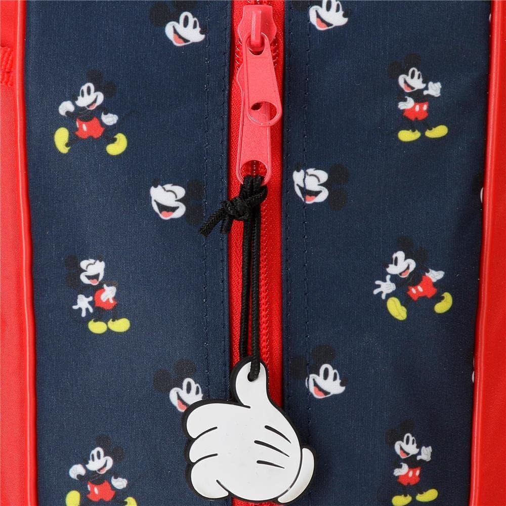 Disney Mickey Mouse Fashion Schulrucksack mit Wagen, mehrfarbig, 30 x 38 x 12 cm, Mikrofaser, 13,68