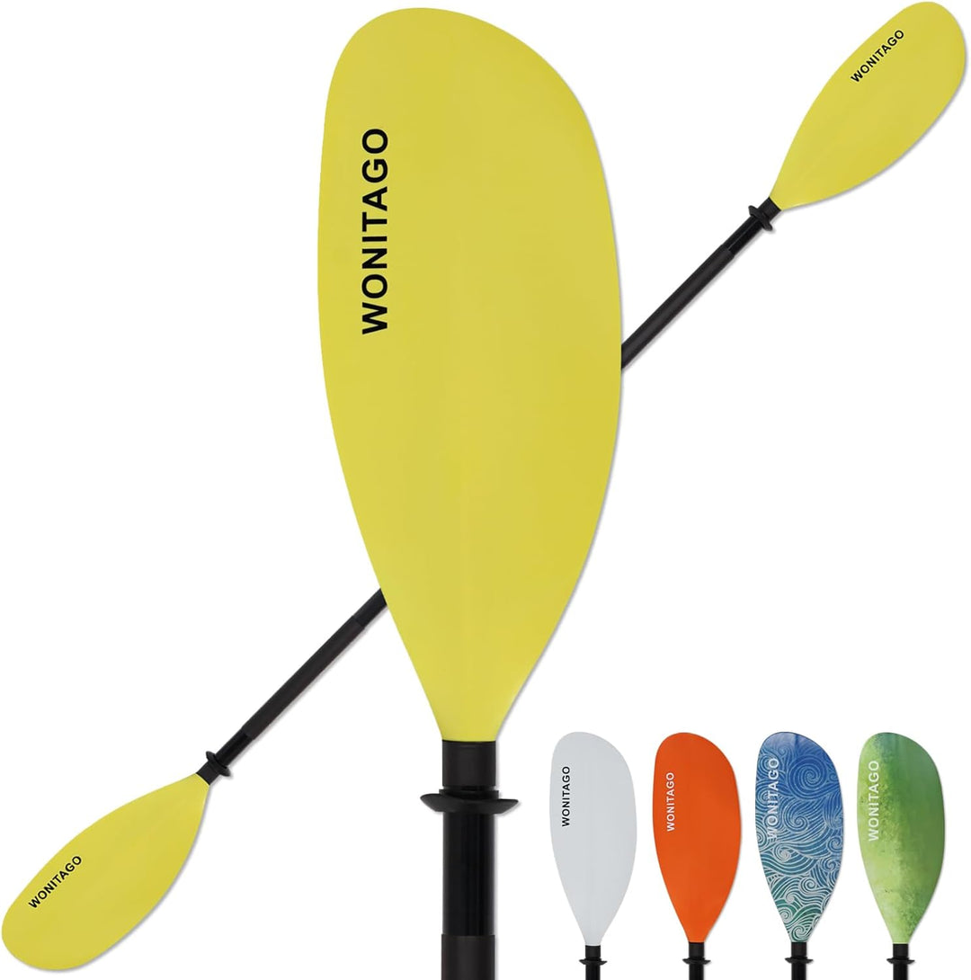 XUXIAKE Kajak Paddels mit Aluminium Schaft und PP Klinge, 210-230 cm, 230-250 cm Einstellbar Doppelp