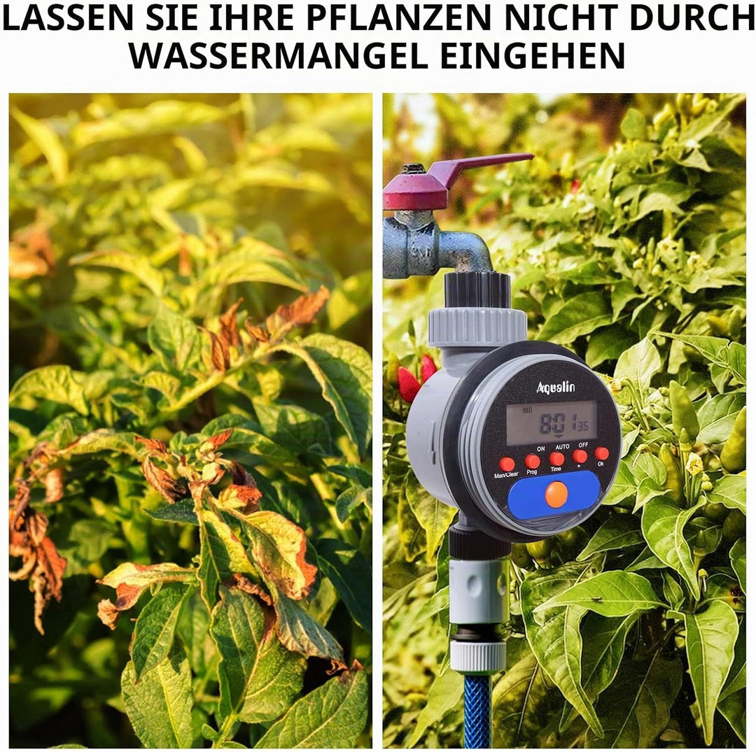 Aqualin Bewässerungsuhr mit Kugelhahn Automatischer Bewässerungscomputer Wassercomputer-Update Zeits