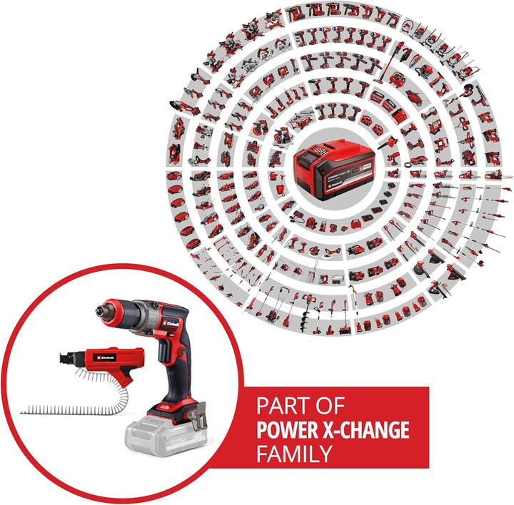 Einhell Professional Akku-Trockenbauschrauber TP-DY 18 Li BL + Magazine Power X-Change (18 V, Brushl