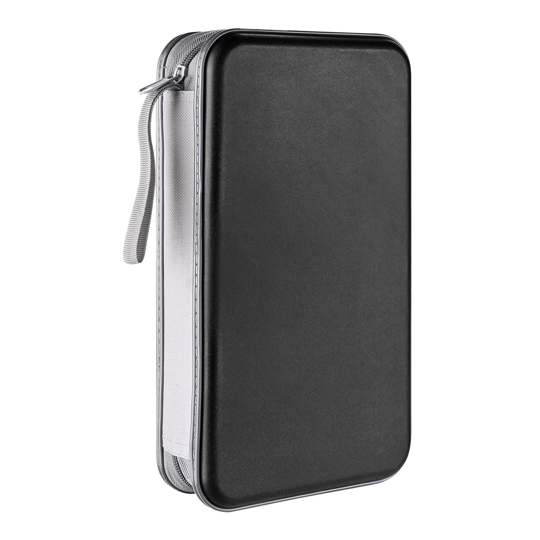 LIOVODE DVD-Tasche,96 Kapazität CD-Hülle Halter Lagerung Veranstalter Hartplastik Schutz Disc-Geldbö
