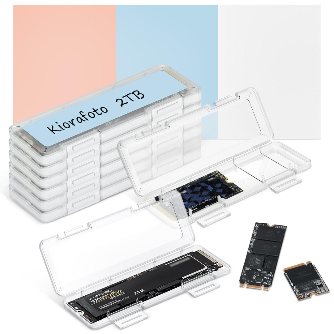 8er-Pack durchsichtige Kunststoff-Schutzhüllen für M.2-SSDs (M.2 2280, 2260, 2242, 2230), einzelne a