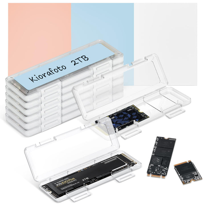8er-Pack durchsichtige Kunststoff-Schutzhüllen für M.2-SSDs (M.2 2280, 2260, 2242, 2230), einzelne a