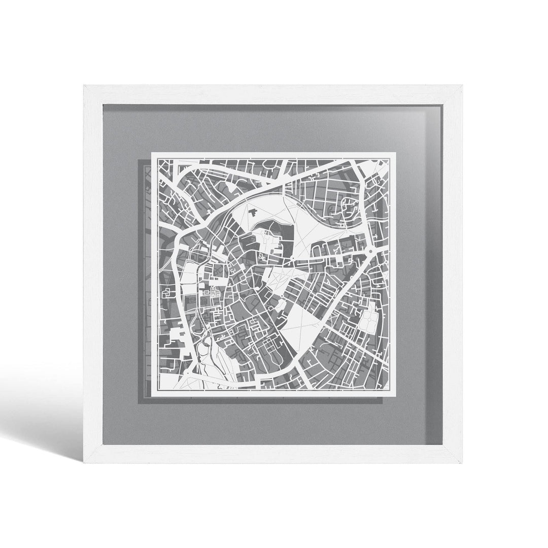 O3 DESIGN STUDIO - Marco de Papel para mapas, 22,8 x 22,8 cm, en Caja de Regalo, Fondo, autocambiant