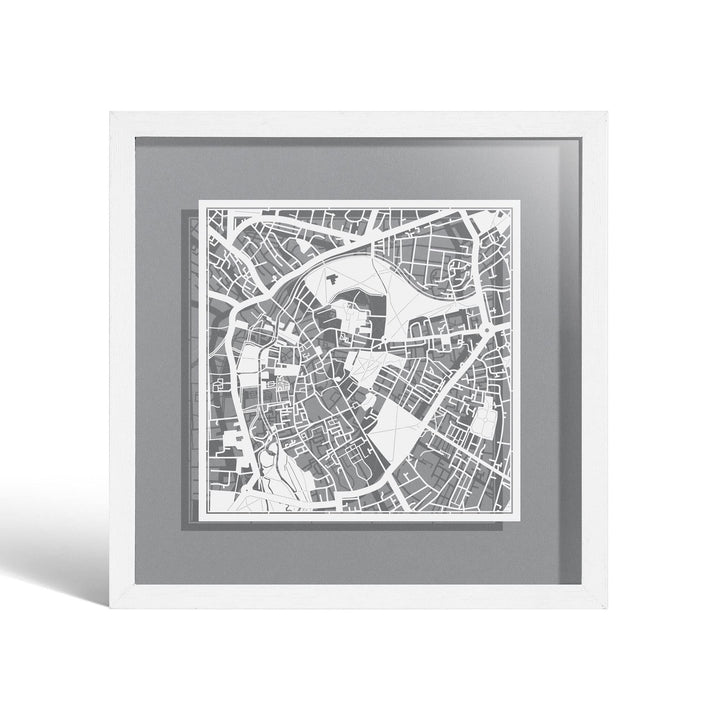 O3 DESIGN STUDIO - Marco de Papel para mapas, 22,8 x 22,8 cm, en Caja de Regalo, Fondo, autocambiant