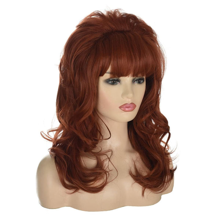 Morticia Frauen 80er Jahre Hippie Drag Queen Haar Bienenstock Vintage Retro Bouffant Kostüm Lockige