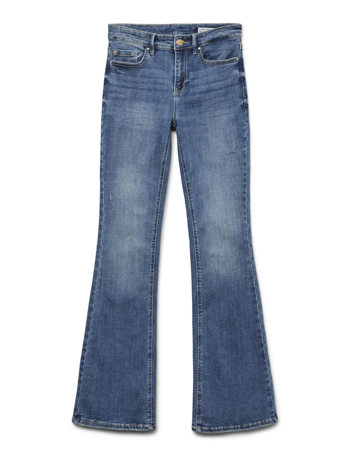 VERO MODA Female Ausgestellt VMFLASH Mid Rise Jeans L / 32L Blau, L / 32L Blau