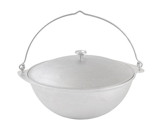 Kazan Asien Topf Tatarskij mit Deckel Kasan WOK 7 Liter für CAMPING Aluguss