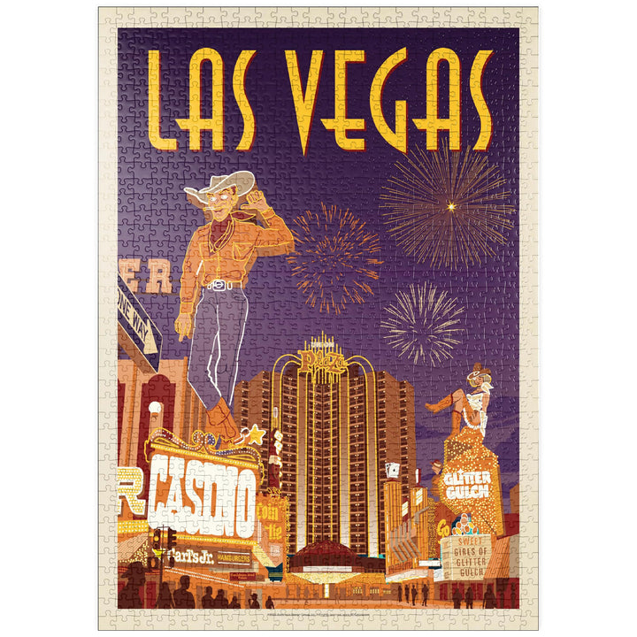 Las Vegas: Viva Vintage Vegas, Vintage Poster - Premium 1000 Teile Puzzle - MyPuzzle Sonderkollektio