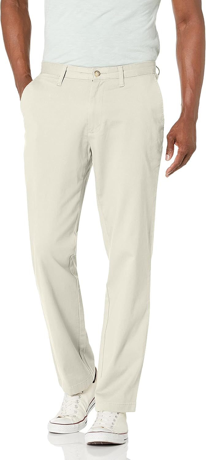 Nautica Herren Klassische Passform, Flache Vorderseite, Stretch, Solide Chino Deck Lässige Business-
