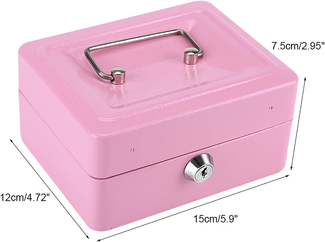 Dioche Mini Cash Dose Mini Safe Box für Kinder Stahl 1Pc Mini Portable Stahl Petty Abschliessbar Bar