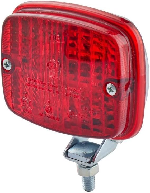 HELLA - Nebelschlussleuchte - Halogen - 12/24V - Anbau - Lichtscheibenfarbe: rot - Stecker: Flachste
