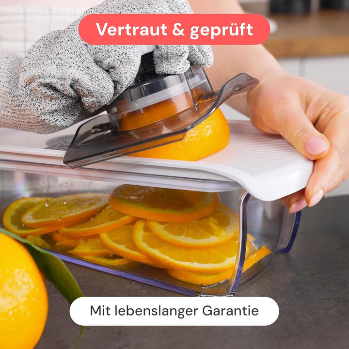 Mandoline Gemüsehobel Gemüsereibe - Gurkenhobel Dünne Scheiben - Reibe für Gemüse - Hobel Gemüse - K