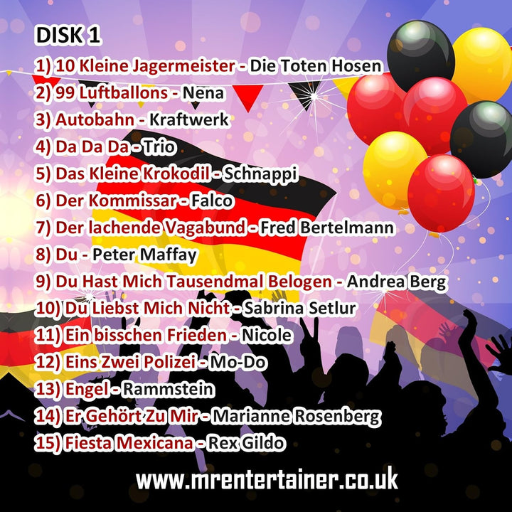 Mr Entertainer Karaoke DEUTSCHE KARAOKE CD+G. Die 30 Besten Songs. German Karaoke
