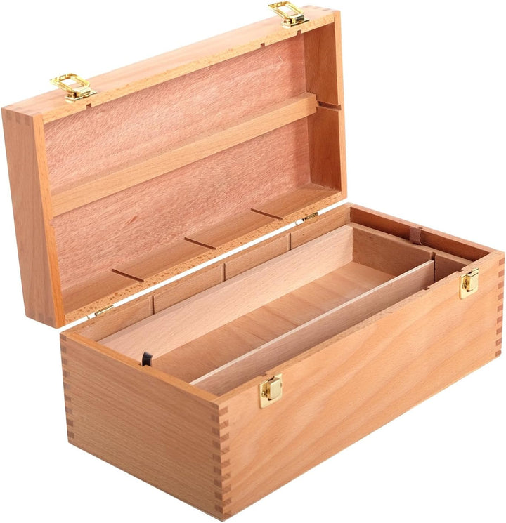 Art-Star UTENSILIENKOFFER | 40 cm, Buchenholz | Malpinselbox, Malkasten, Holz Künstlerkiste, Aufbewa