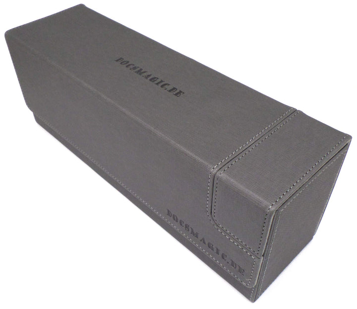 docsmagic.de Premium Magnetic Tray Long Box Silver Medium - Card Deck Storage - Kartenbox Aufbewahru