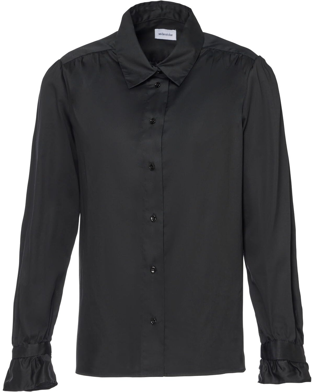 Seidensticker Damen Regular Fit Langarm Bluse 36 Schwarz, 36 Schwarz