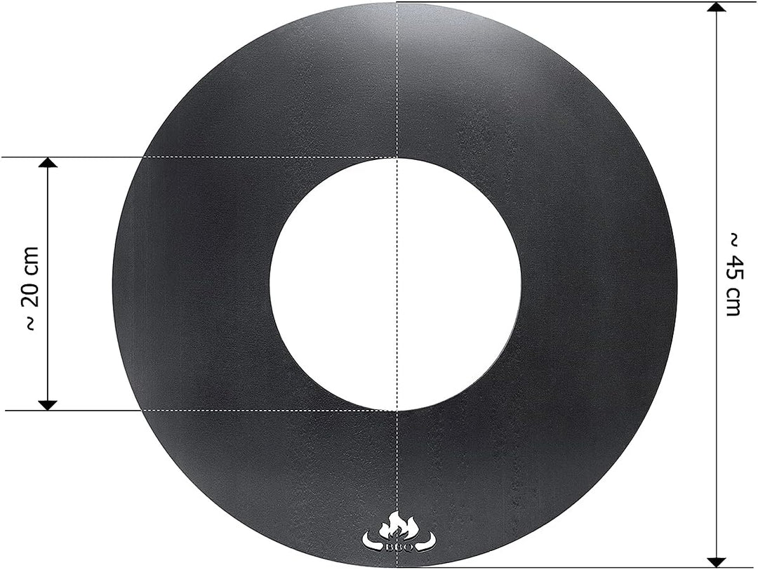 teileplus24 FR01 Grillring | Grillplatte | Feuerplatte | BBQ-Platte | Plancha passend für Weber Kuge