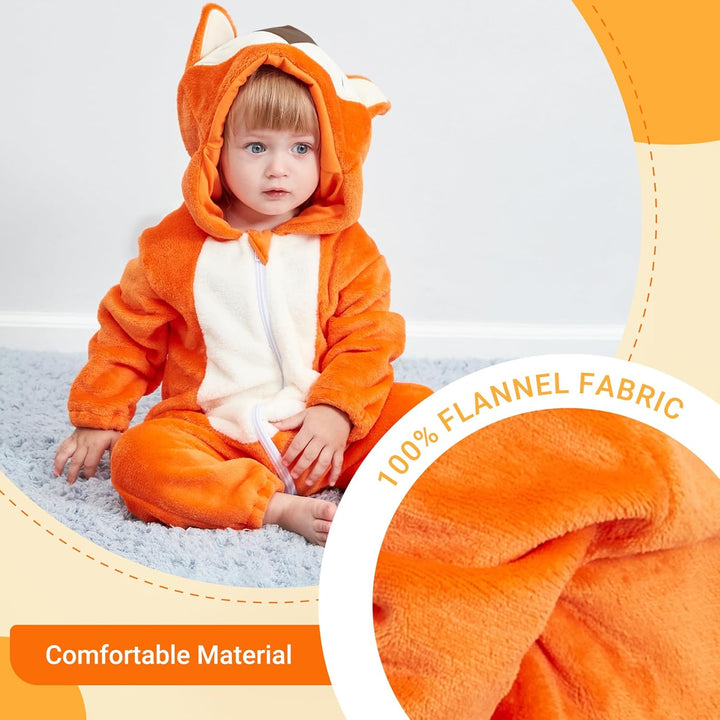 Unisex Winter-Overall mit Kapuze für Babys 2-36 Monate 2-5 Monate Fuchs, 2-5 Monate Fuchs