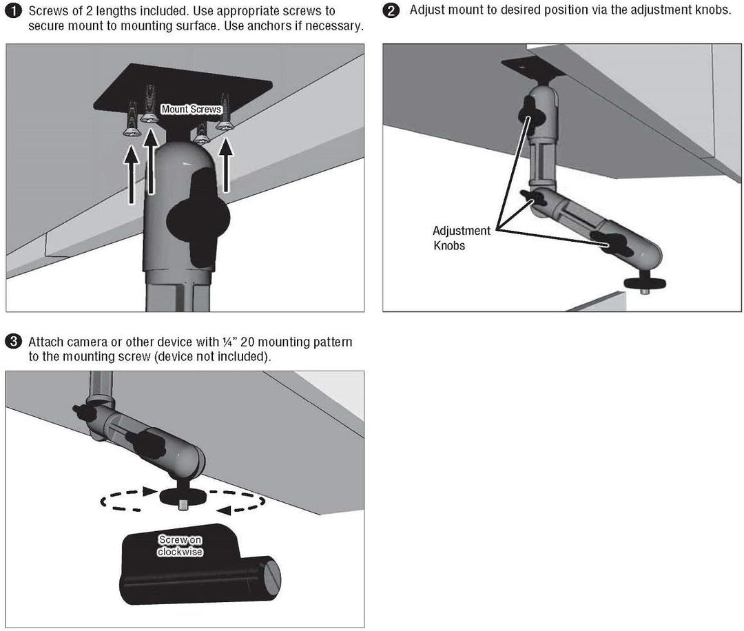 ARKON Kamera Wandhalterung für CCTV POV Camcorder Kameras, Halterung